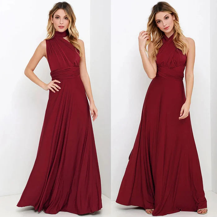 elastisches Wickelkleid mit Trägern