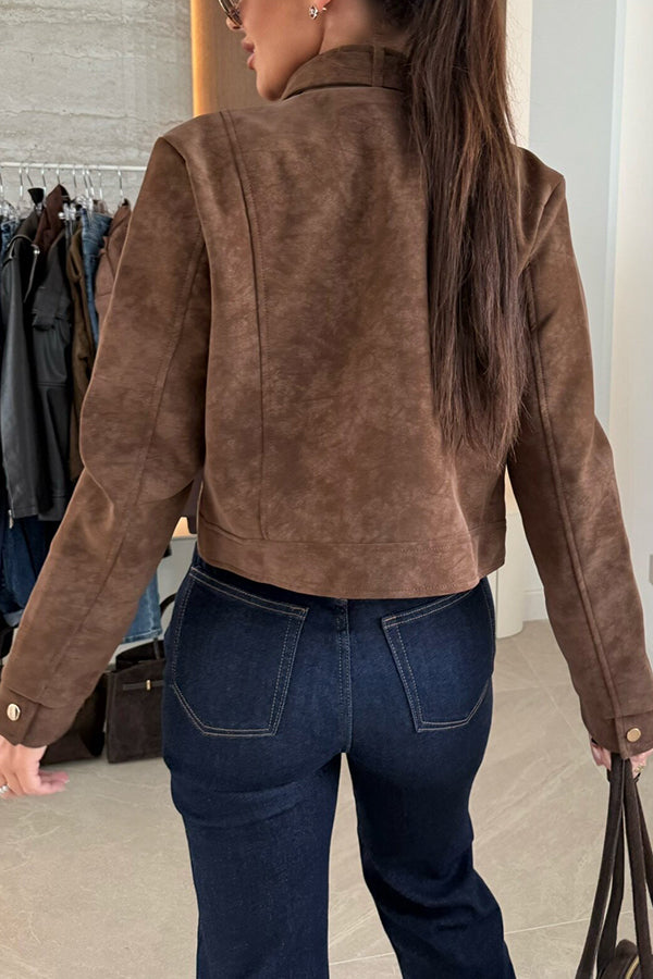 R&B | langärmelige Freizeitjacke mit Knöpfen