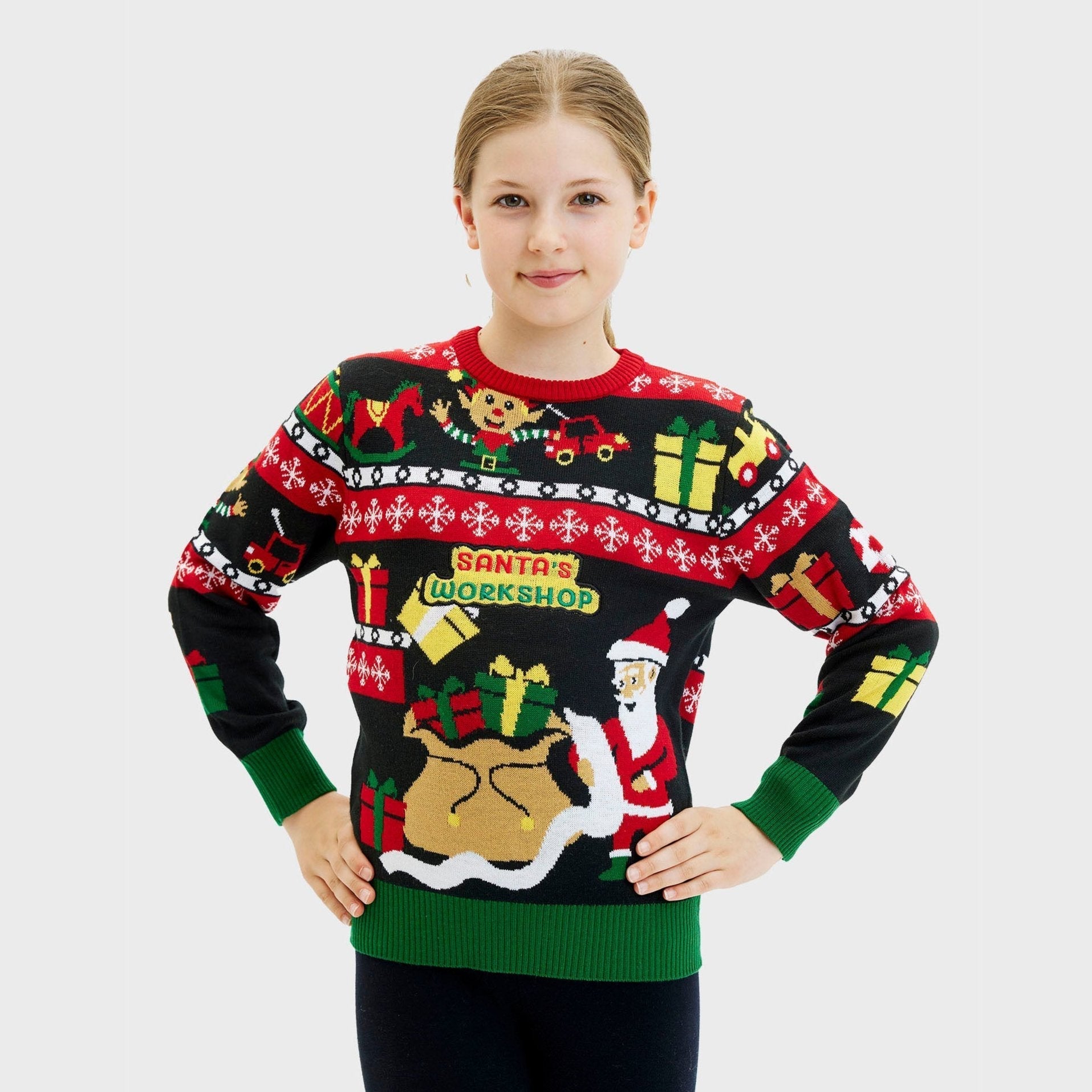 R&B | Santa's Workshop Weihnachtspullover Kinder