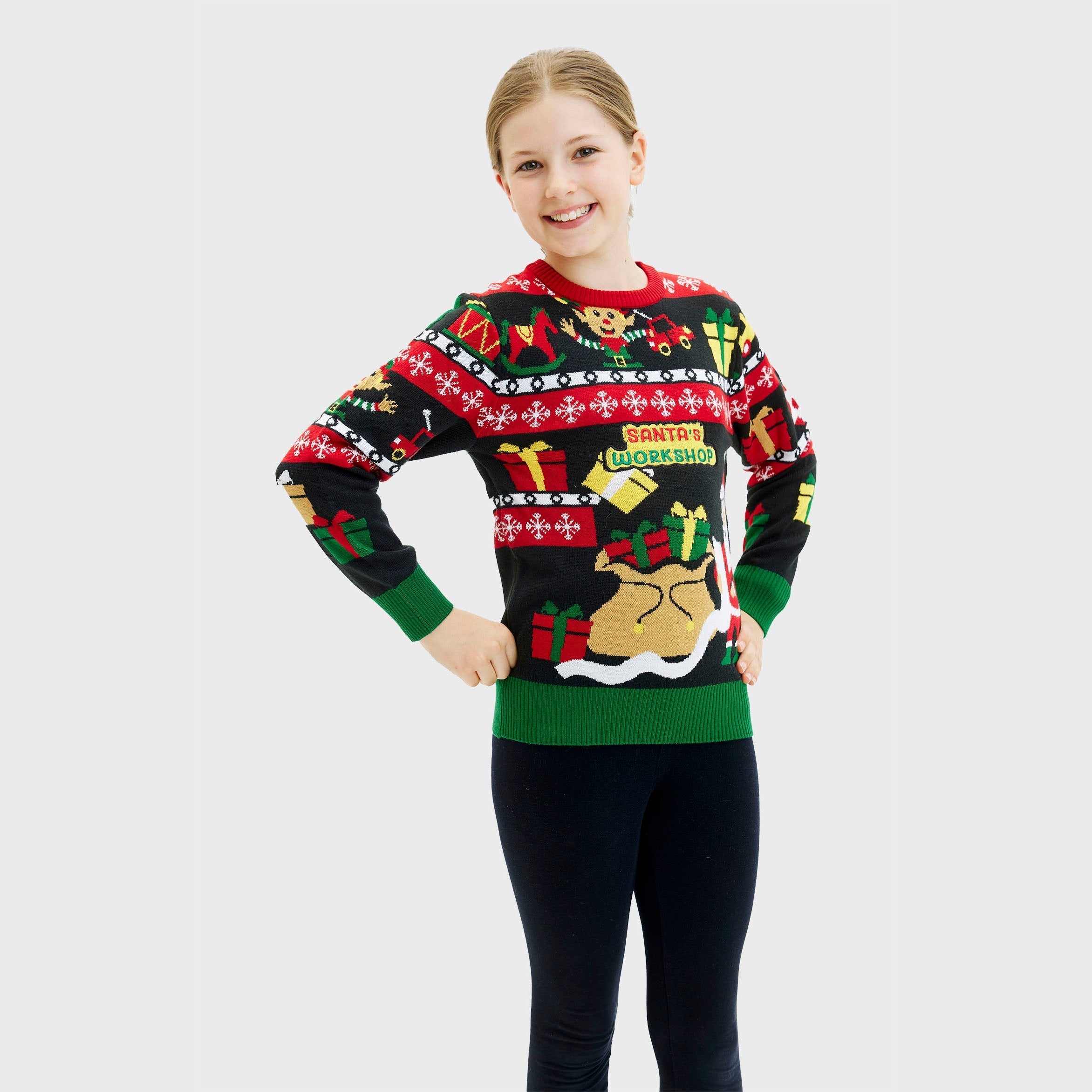 R&B | Santa's Workshop Weihnachtspullover Kinder