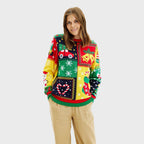 R&B | Der Patchwork Weihnachtspullover Frauen