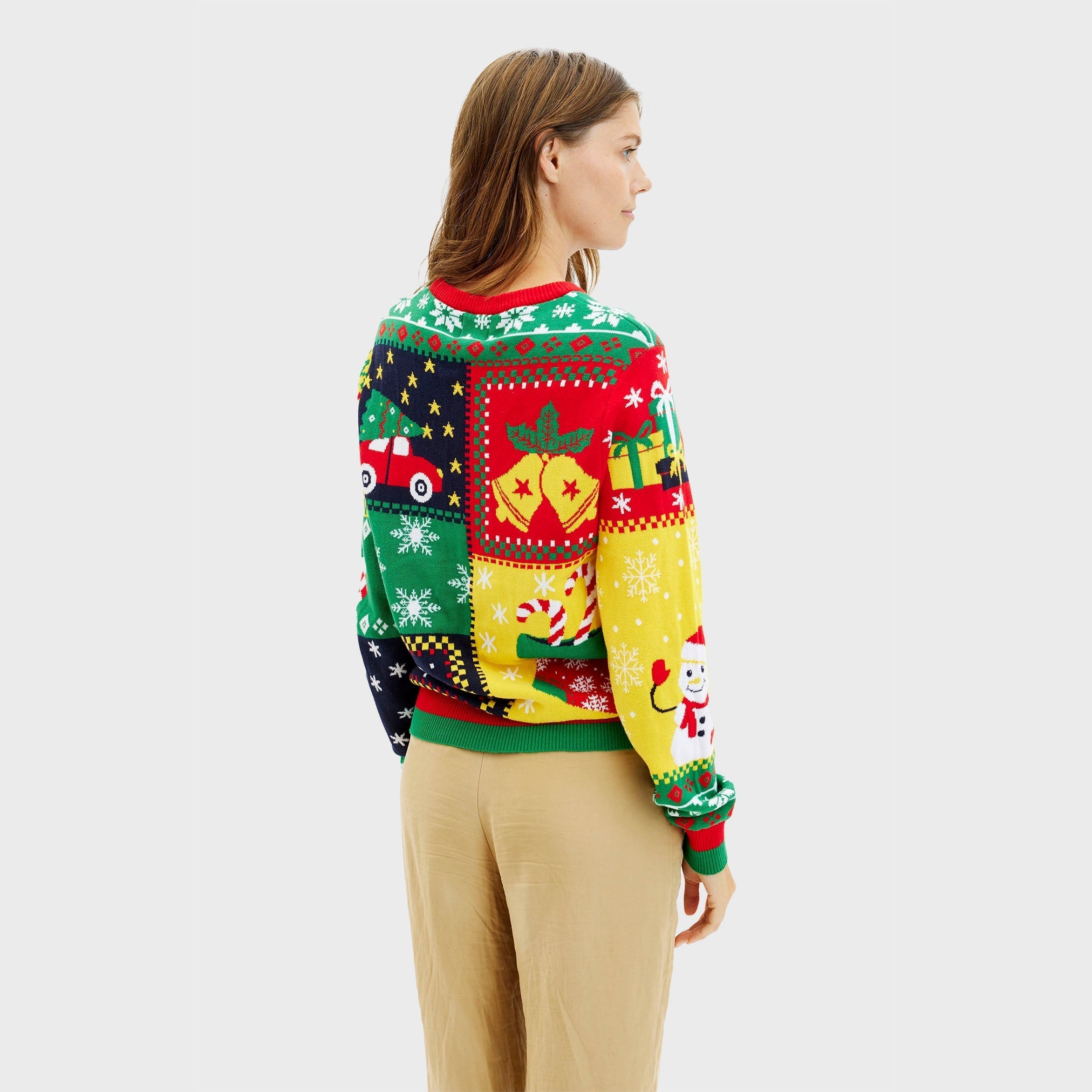 R&B | Der Patchwork Weihnachtspullover Frauen