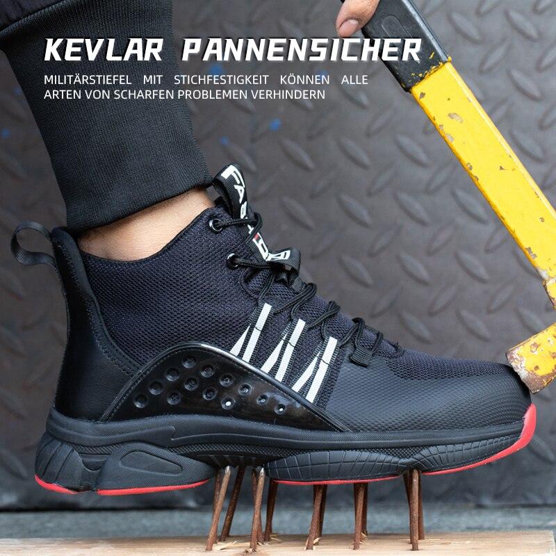 Männer Arbeit Sicherheit Schuhe Bau Anti-smash Punktion-Proof Unzerstörbar Boot R&B