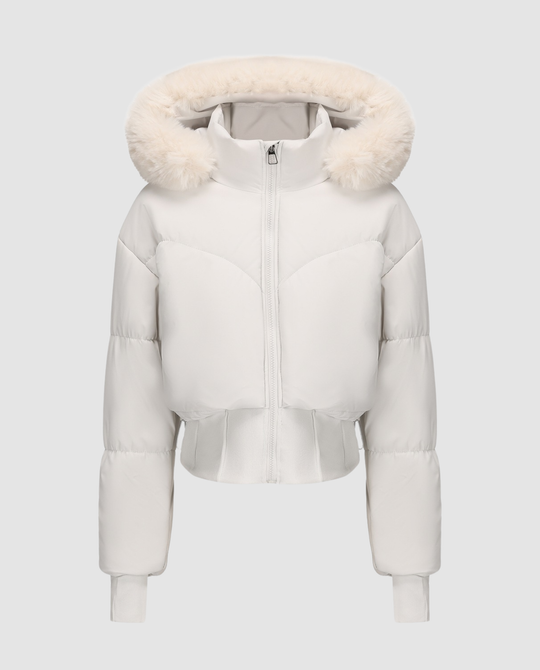 Stylische Warme Cropped Daunenjacke Damen | R&B