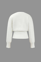 R&B | Pullover-Cardigan mit V-Ausschnitt