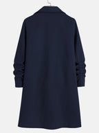 R&B | Elegante Lange Jacke Polyester und Wolle Klassisch und Warm