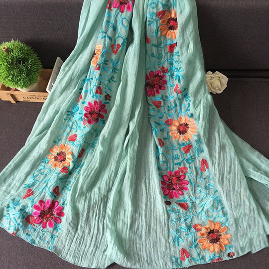 R&B Floral Bestickter Schal