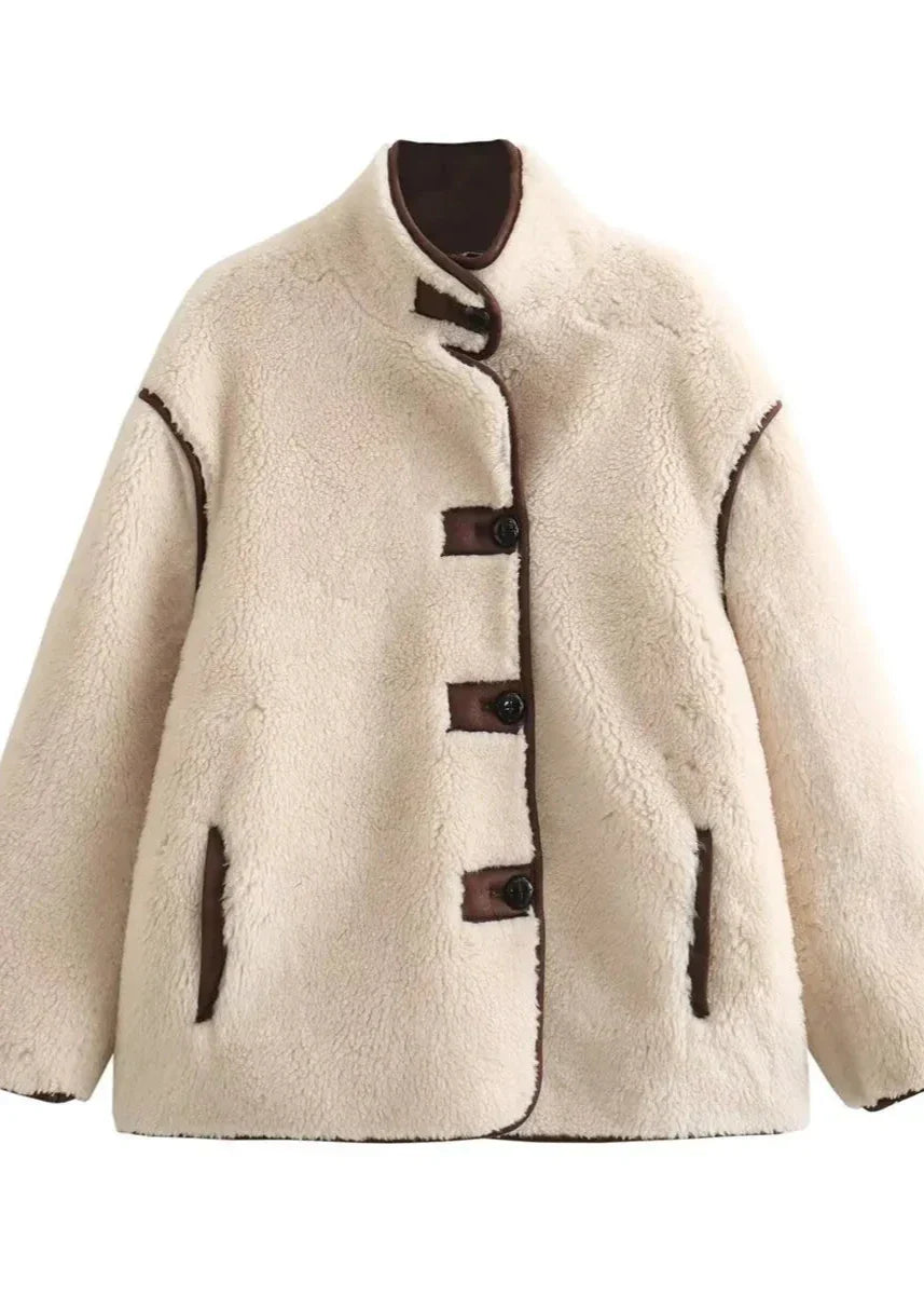 R&B | Luxus Fleece-besetzte Jacke