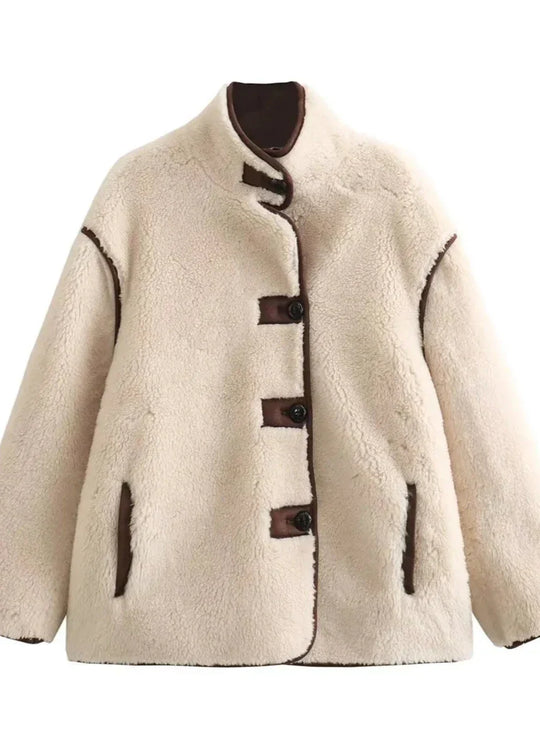 R&B | Luxus Fleece-besetzte Jacke