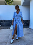 Modernes Jeanskleid