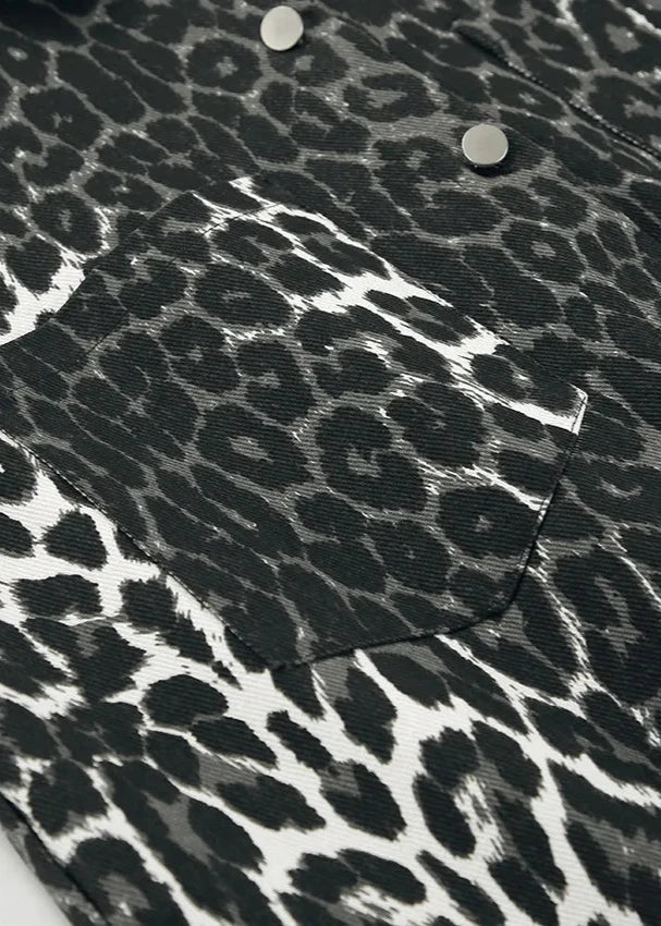 R&B | Print Baumwoll Oversized Jacke