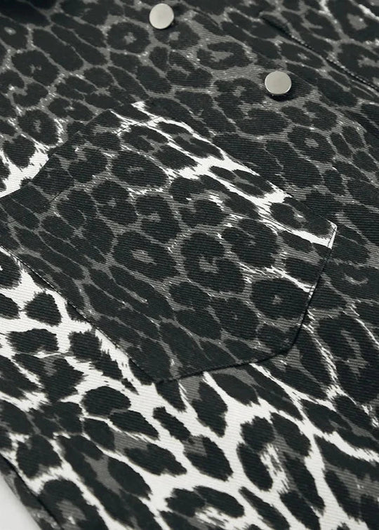 R&B | Print Baumwoll Oversized Jacke