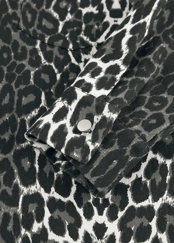 R&B | Print Baumwoll Oversized Jacke