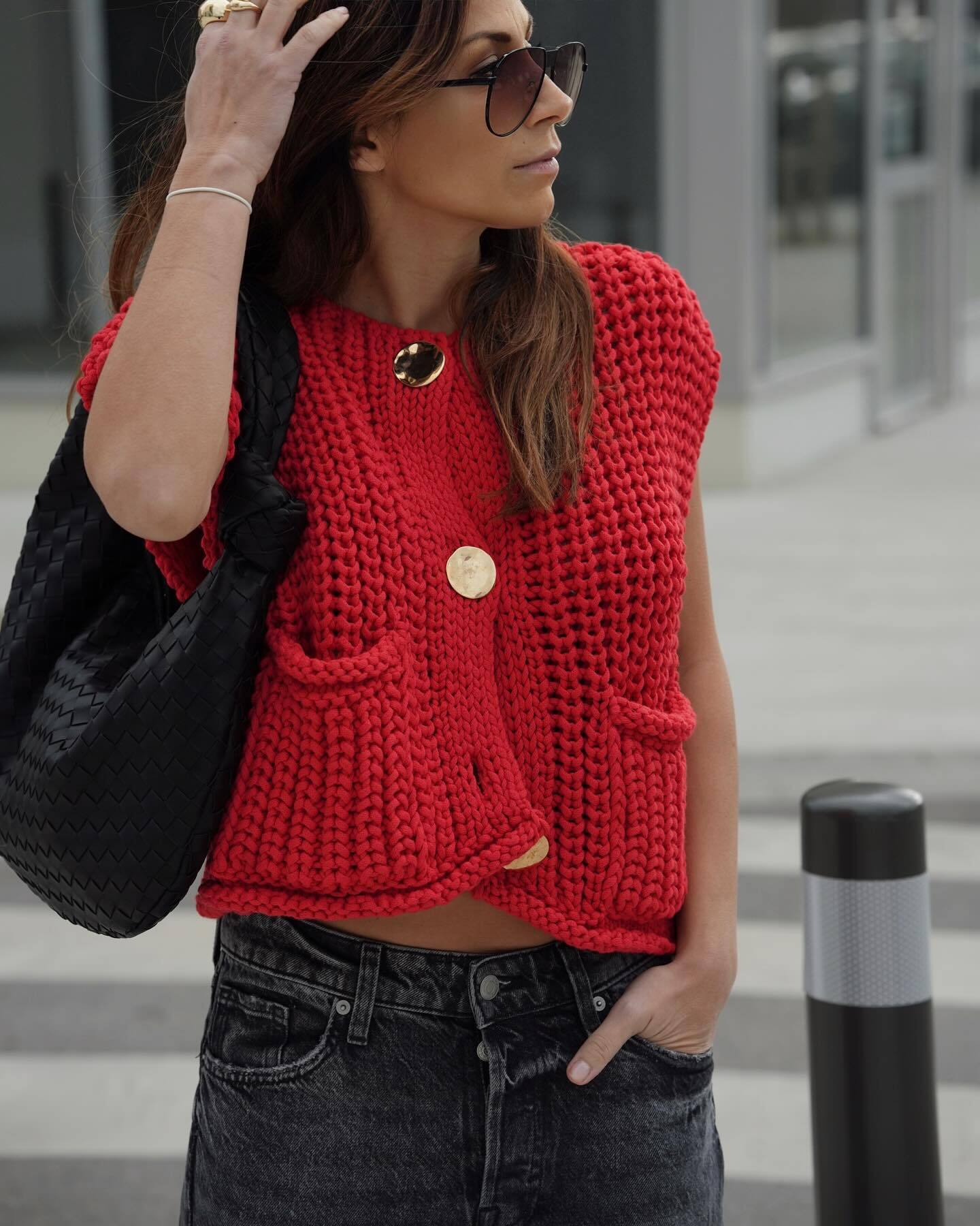 R&B | Strickjacke Im Strickstil