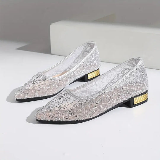 Orthopädische Ballerinas mit Spitze R&B R&B
