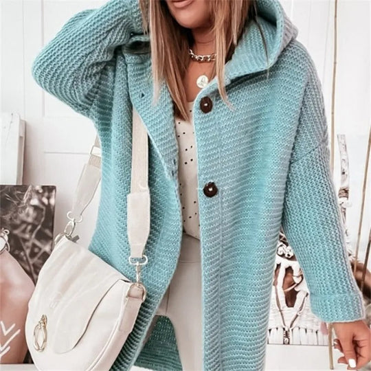 R&B | Damenweste mit Kapuze Cashmere Look Herbst