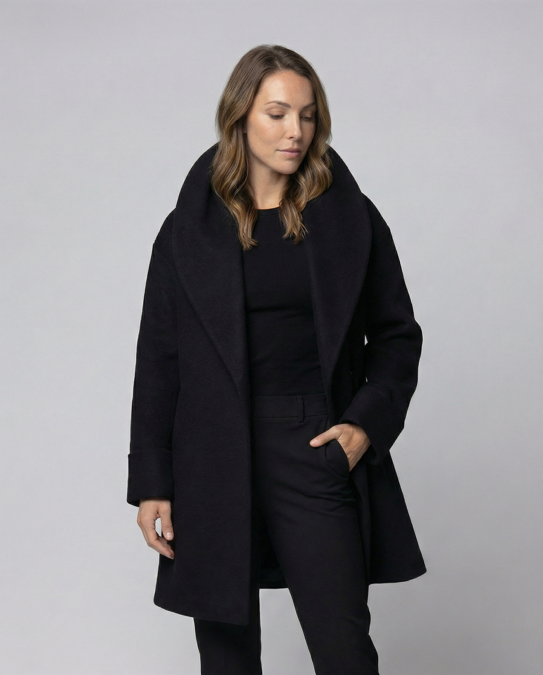 Klassische Gefütterte Winterjacke Damen