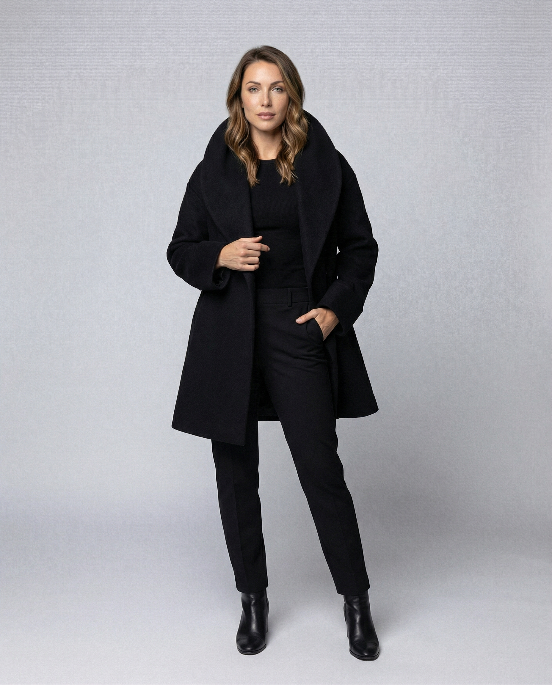 Klassische Gefütterte Winterjacke Damen
