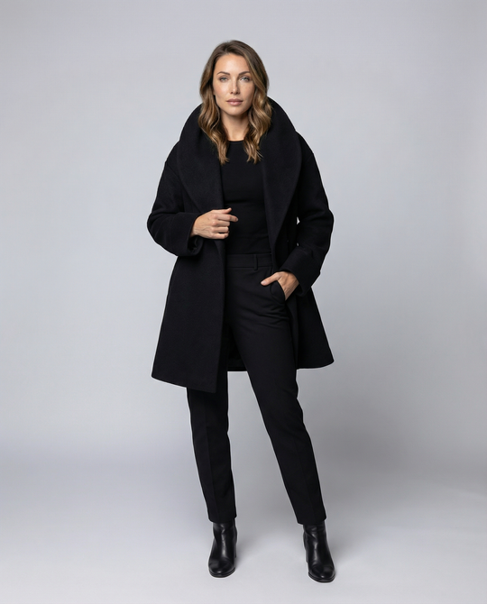 Klassische Gefütterte Winterjacke Damen