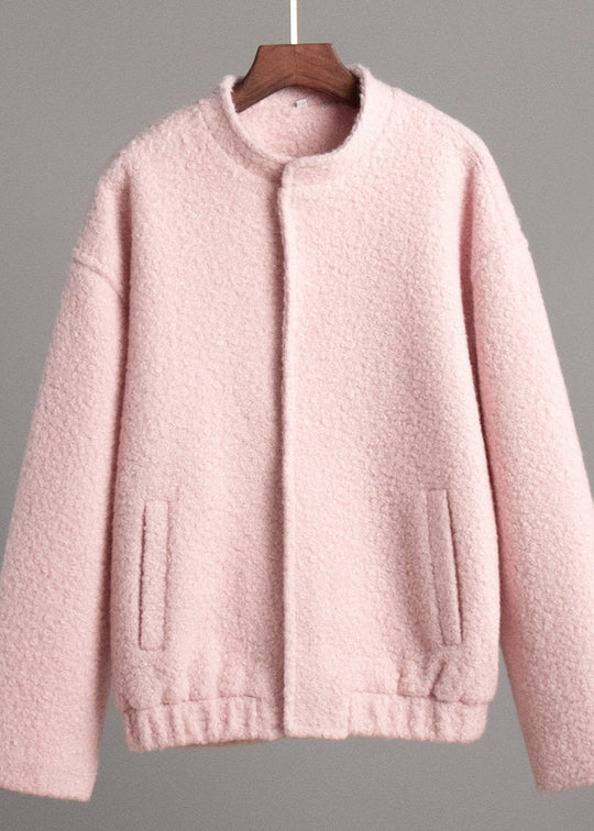 R&B | Rosa Drop Shoulder Stehkragenjacke