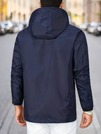 R&B | Herren Stilvolle Kapuzen-Windjacke - Wasserdichtes Design