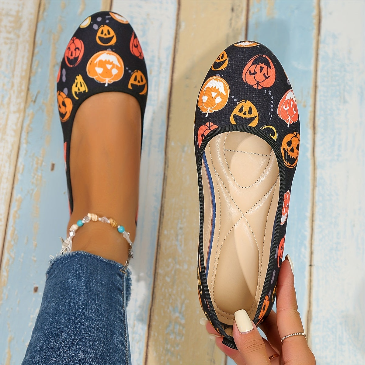 Kürbis Druck Slipper Schuhe Lisa R&B