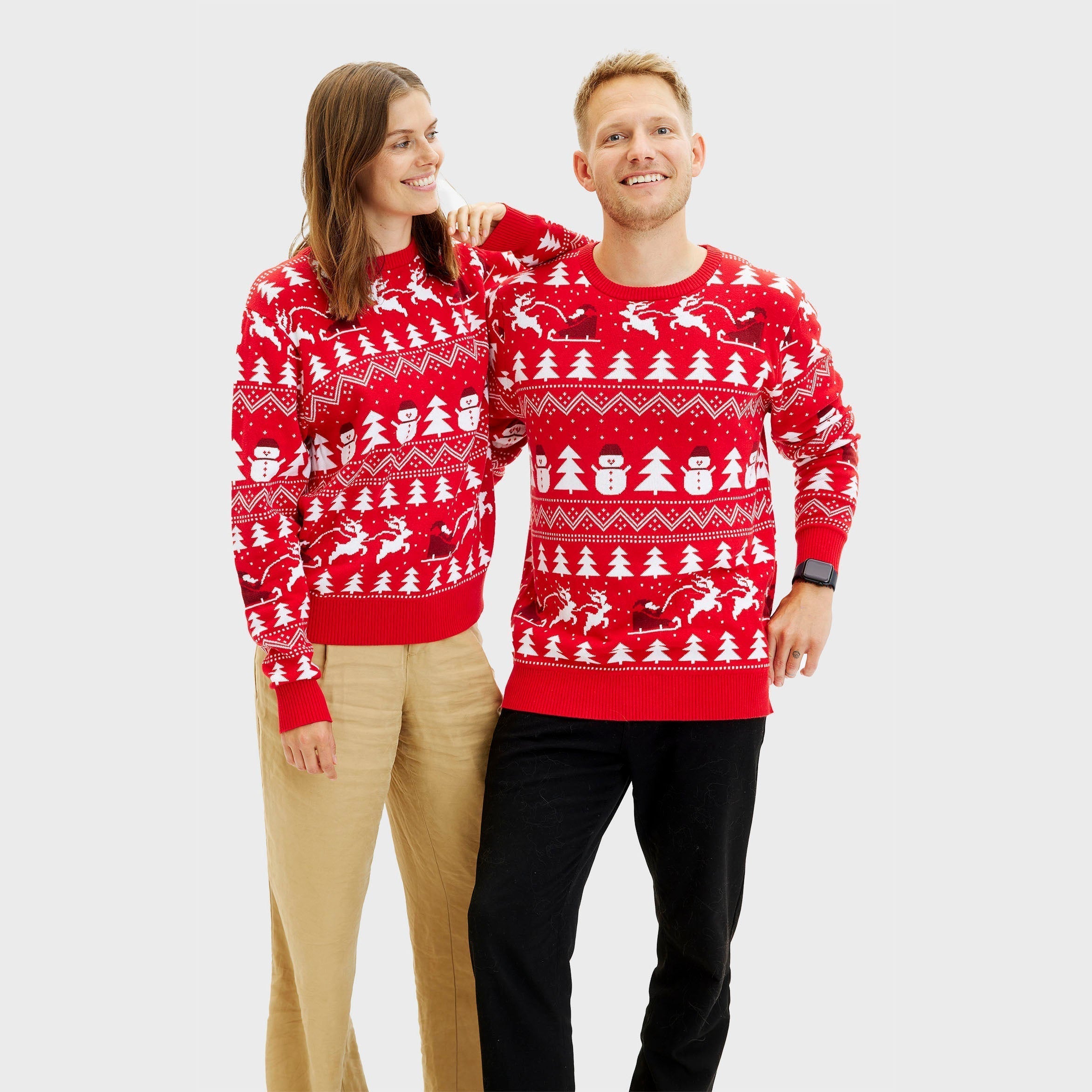 R&B | Der stilvolle Weihnachtspullover rot Damen