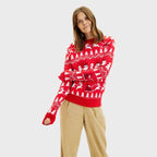 R&B | Der stilvolle Weihnachtspullover rot Damen