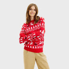 R&B | Der stilvolle Weihnachtspullover rot Damen
