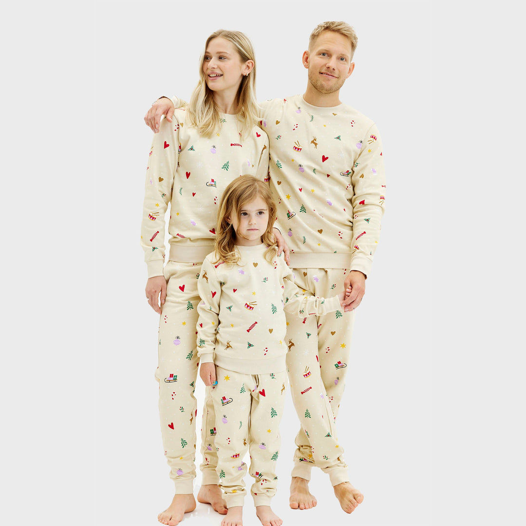 R&B | Weihnachts sweatshirt set beige Herren