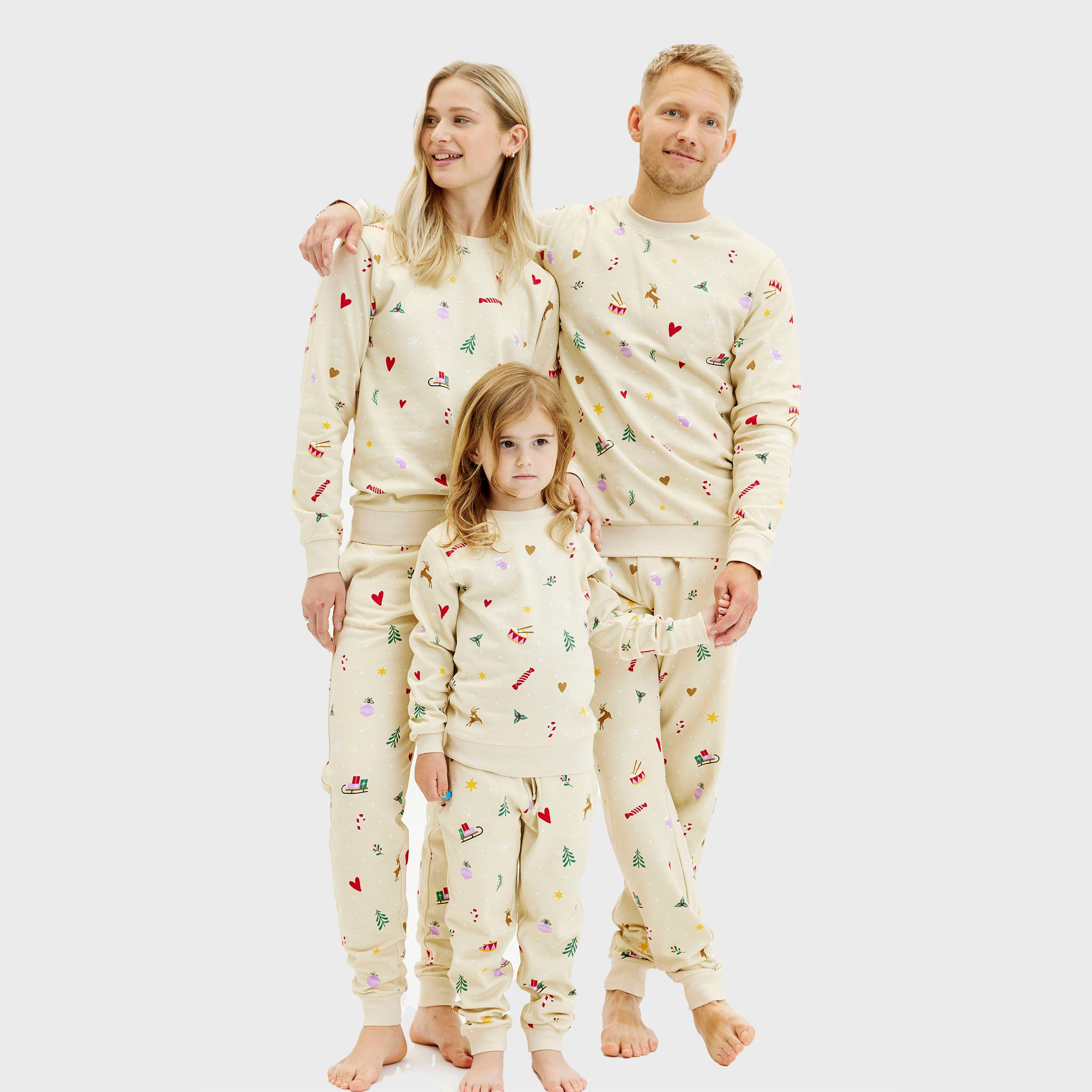 R&B | Weihnachts sweatshirt set beige Herren