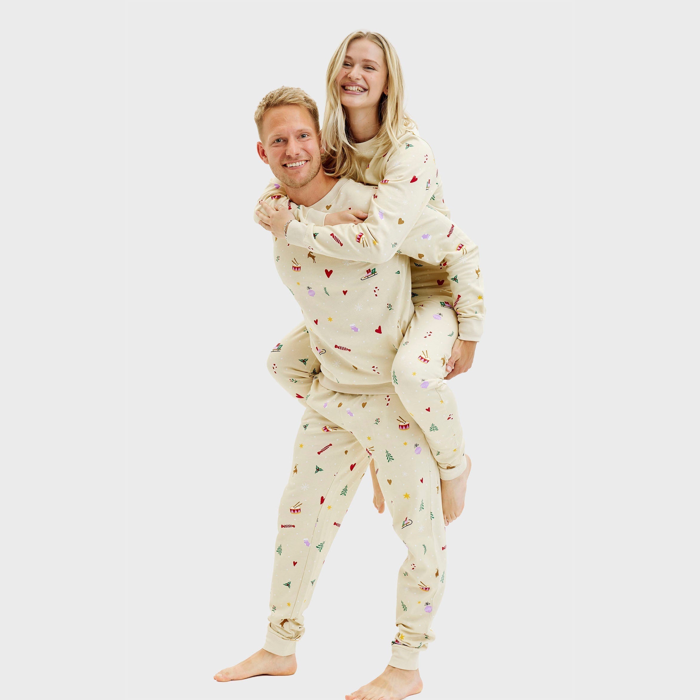 R&B | Weihnachts sweatshirt set beige Herren