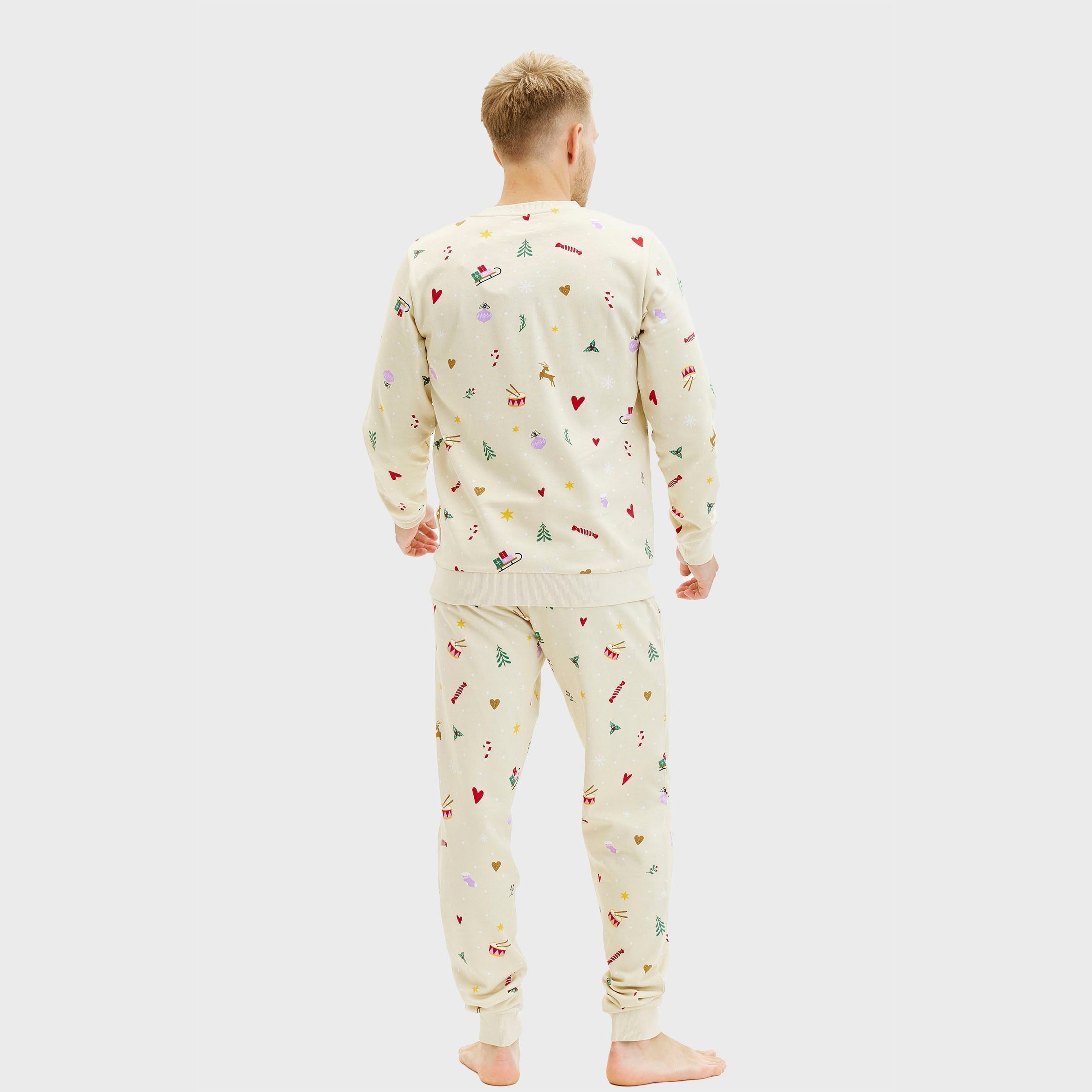 R&B | Weihnachts sweatshirt set beige Herren