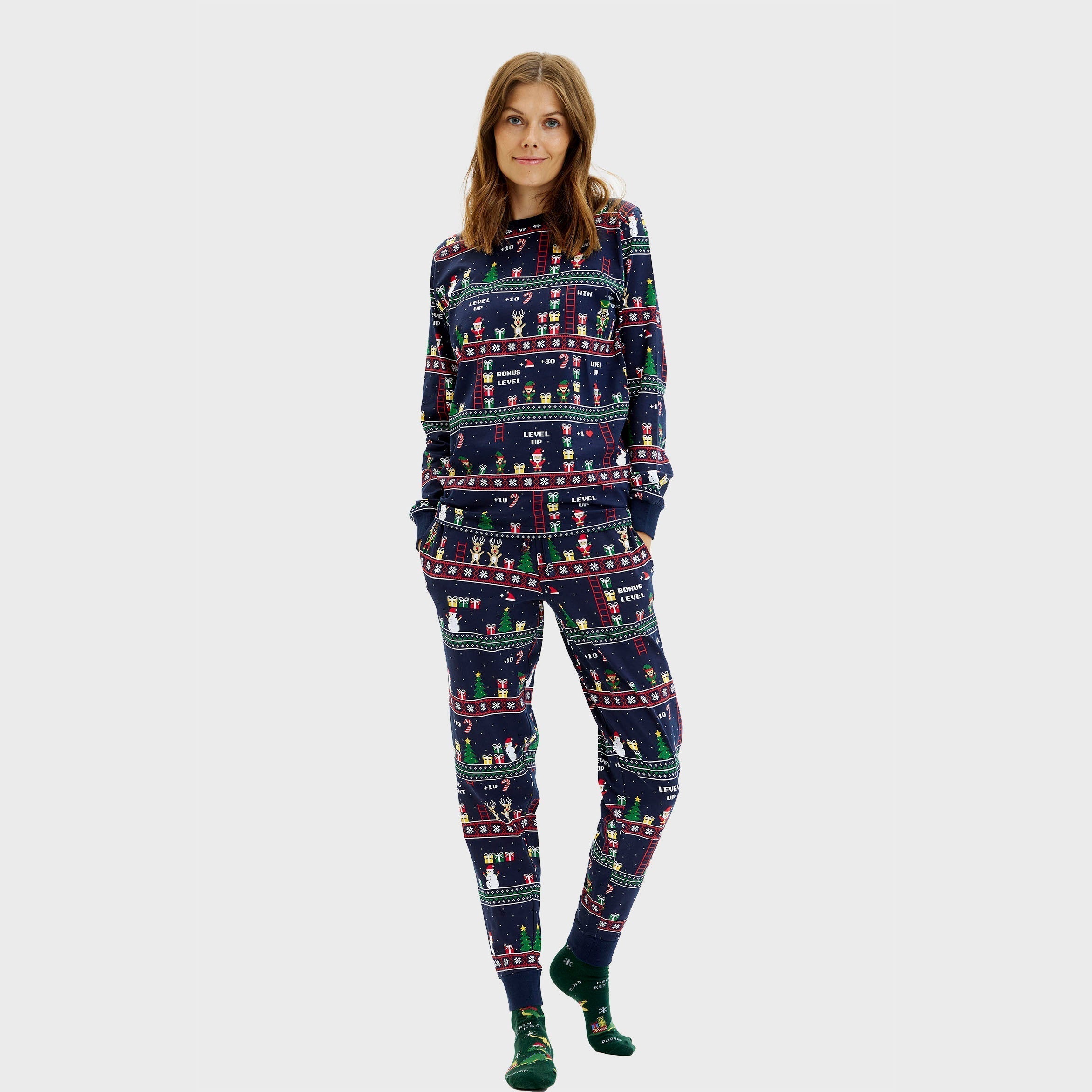 R&B | Vintage Gamer Weihnachts-Pyjamas Damen