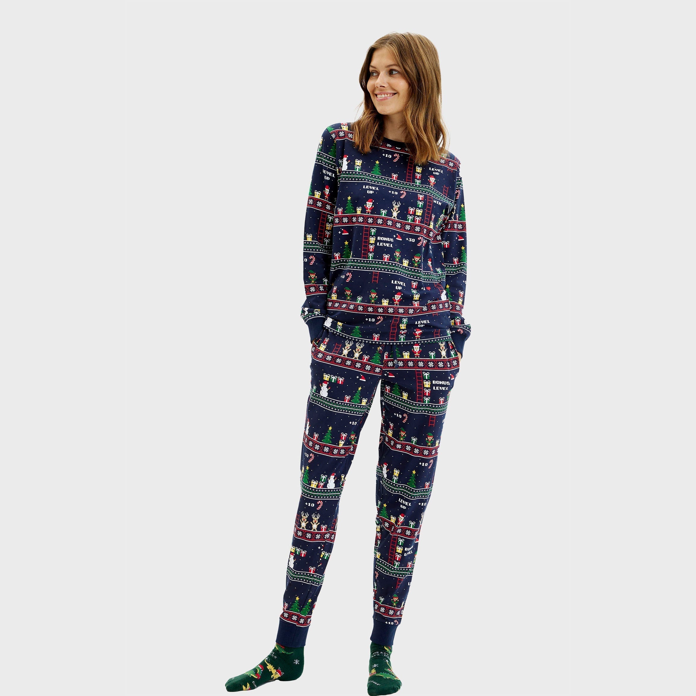 R&B | Vintage Gamer Weihnachts-Pyjamas Damen