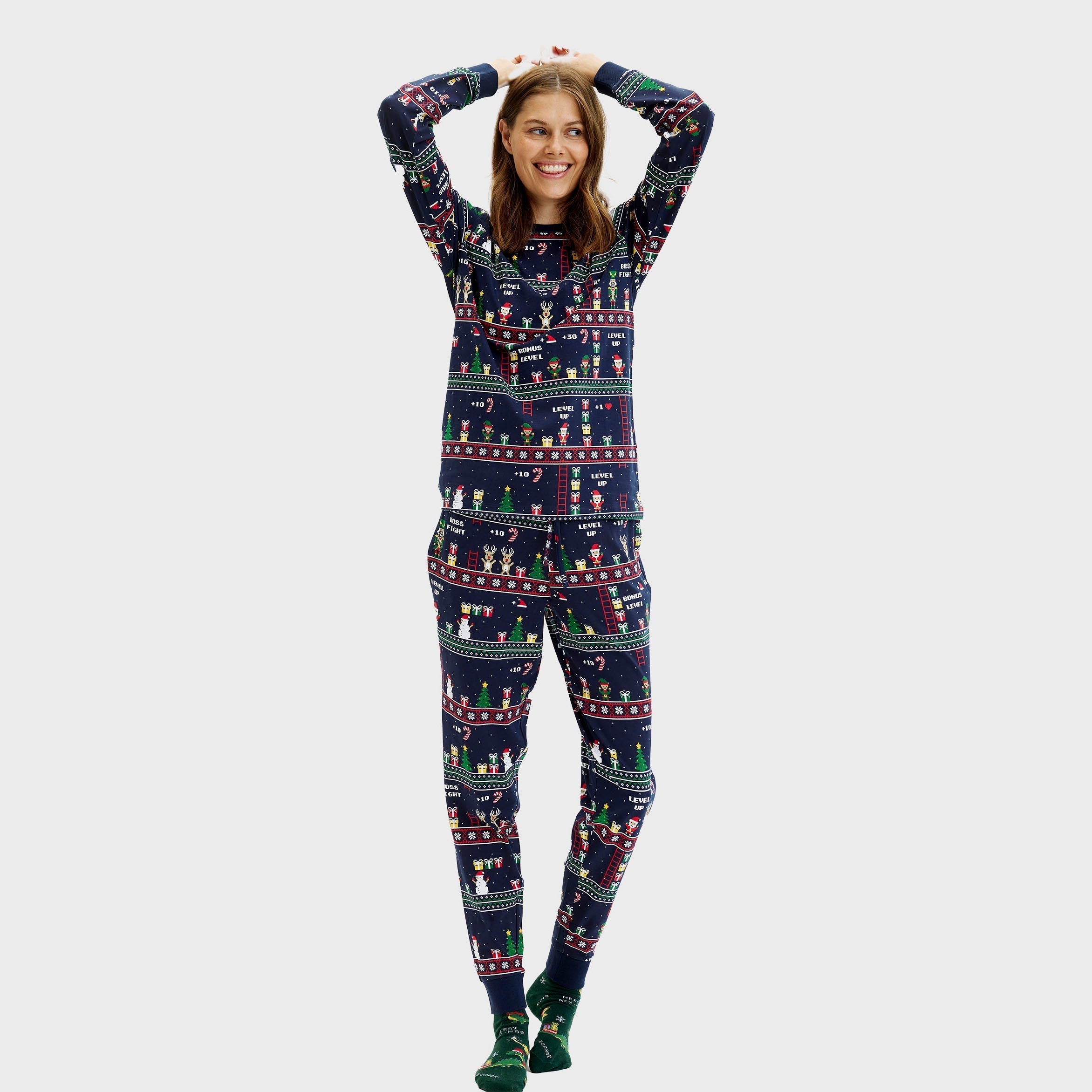 R&B | Vintage Gamer Weihnachts-Pyjamas Damen