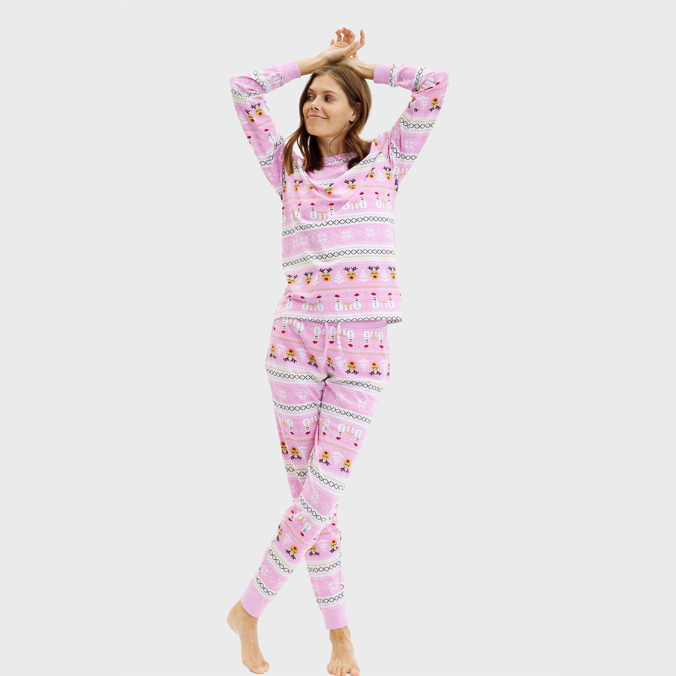 R&B | Ultimative Weihnachts-Pyjamas Pink Damen
