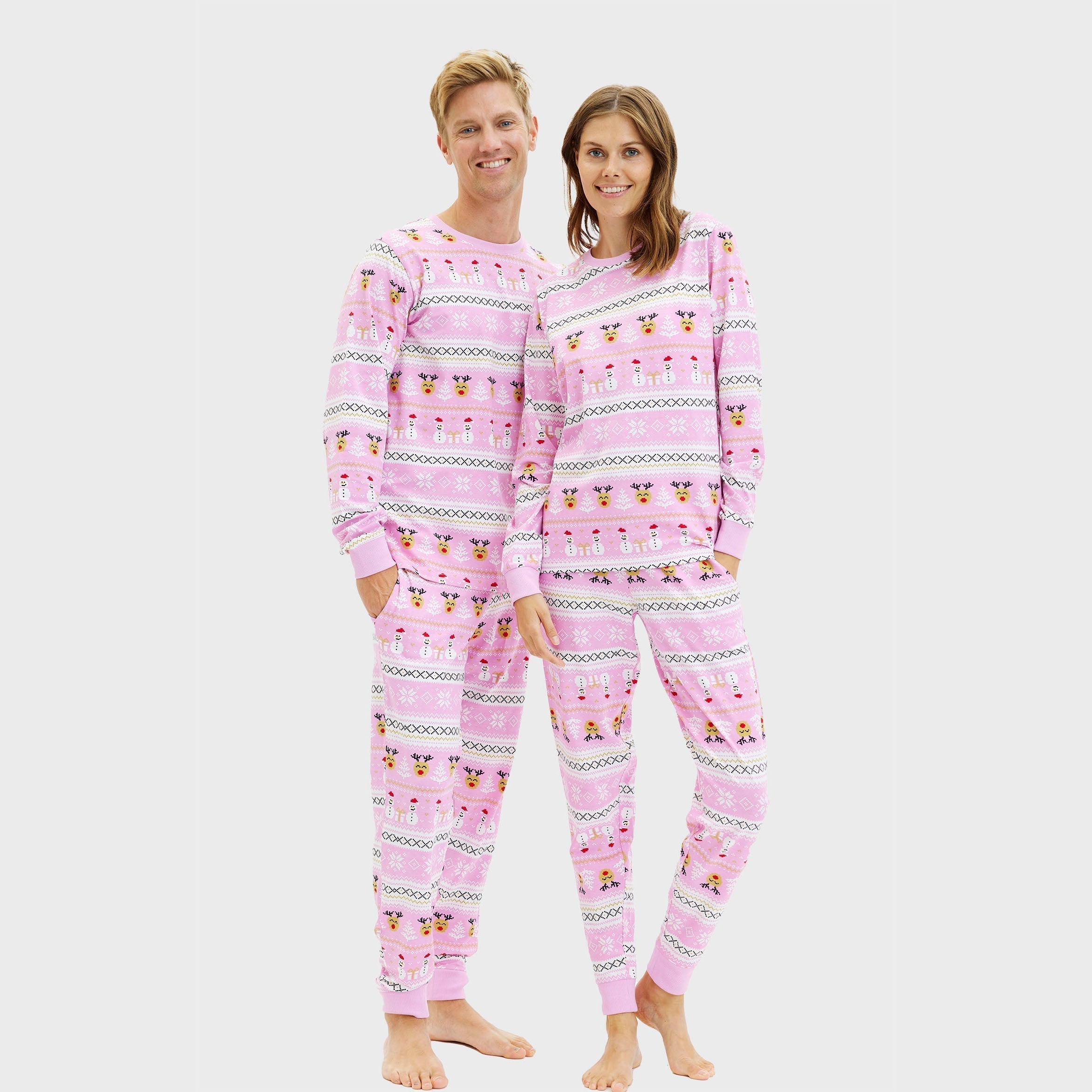 R&B | Ultimative Weihnachts-Pyjama Pink Herren