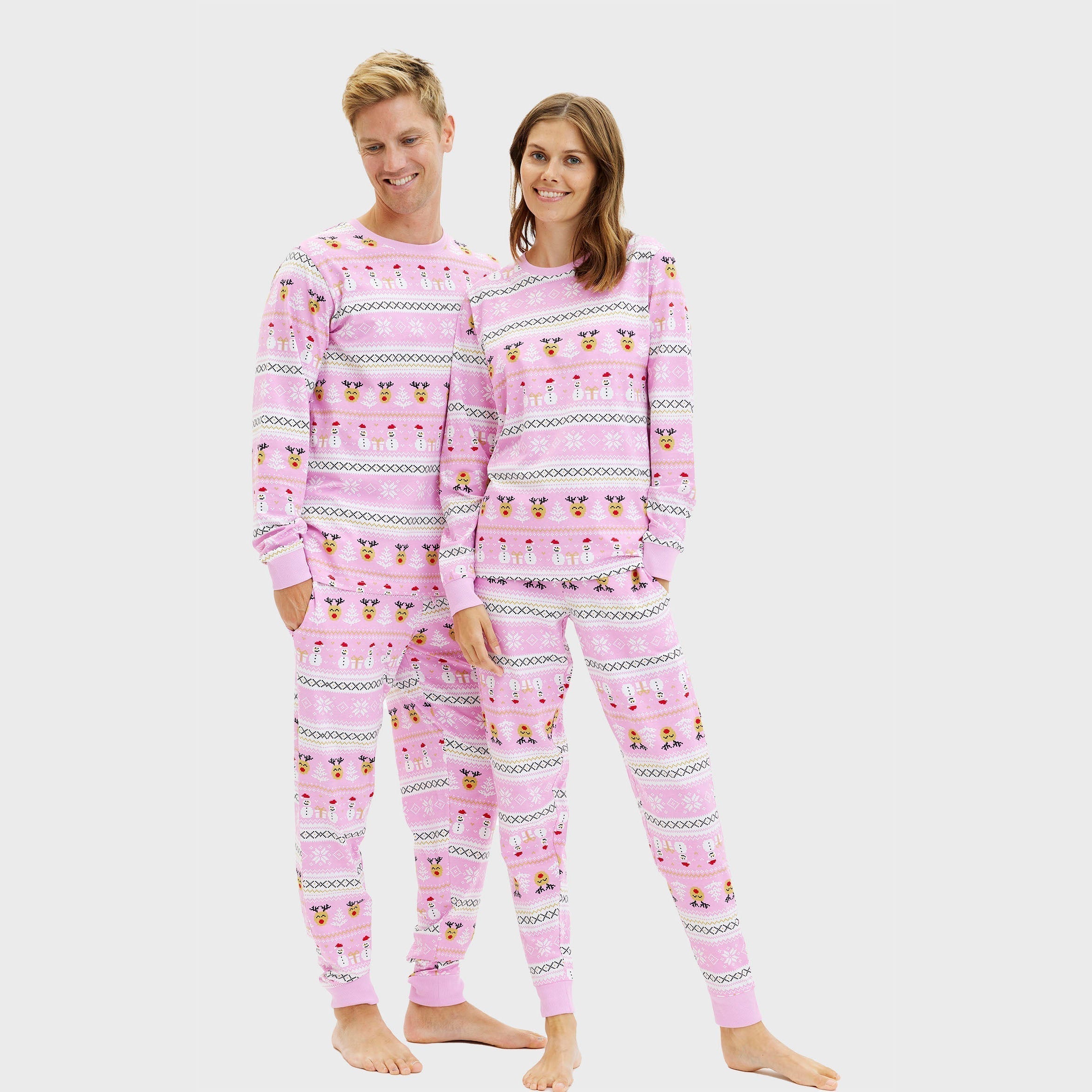 R&B | Ultimative Weihnachts-Pyjama Pink Herren