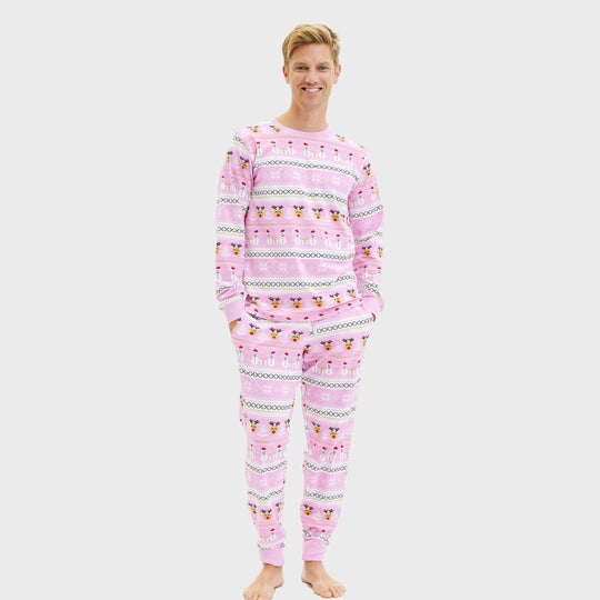 R&B | Ultimative Weihnachts-Pyjama Pink Herren