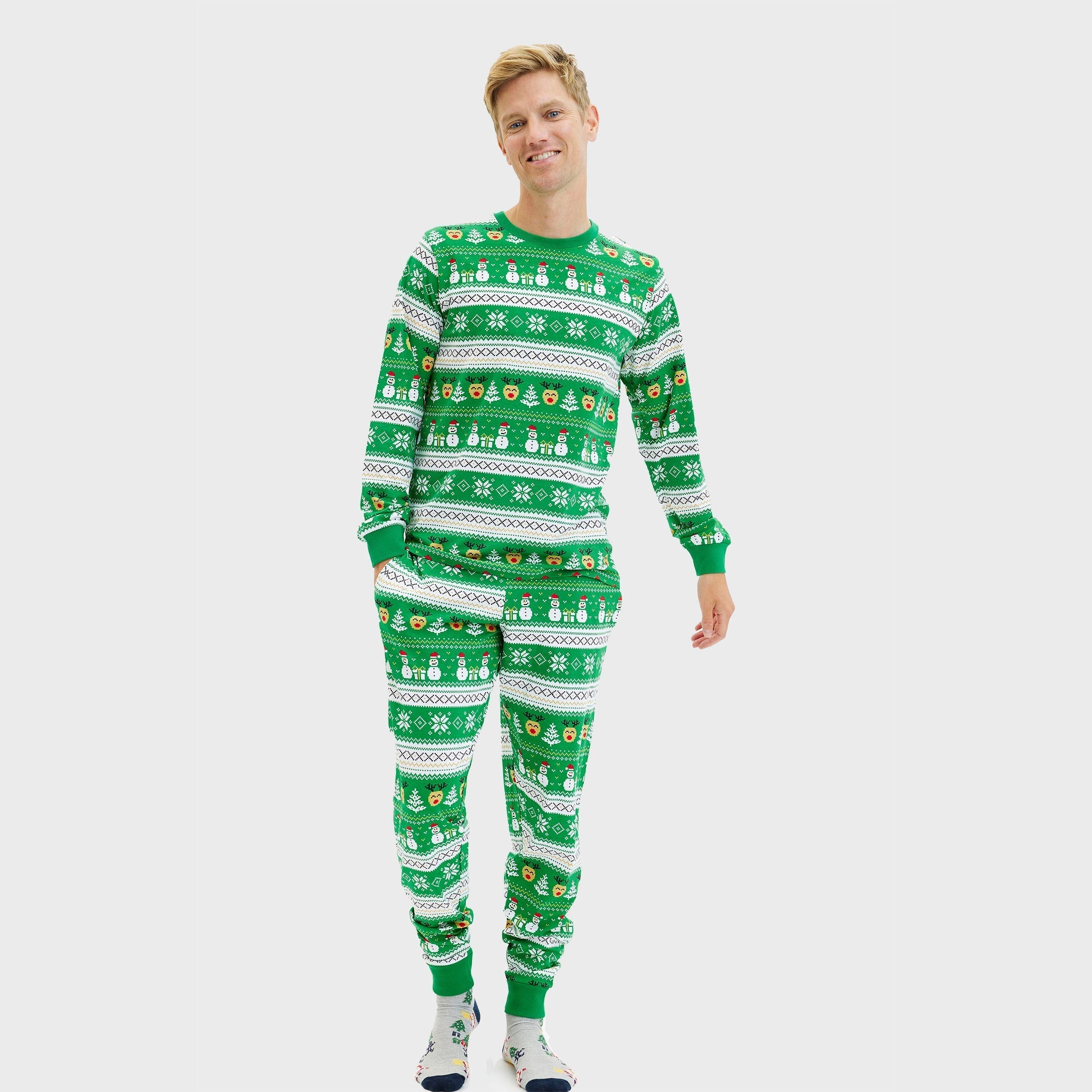 R&B | Ultimative Weihnachts-Pyjama grün Herren