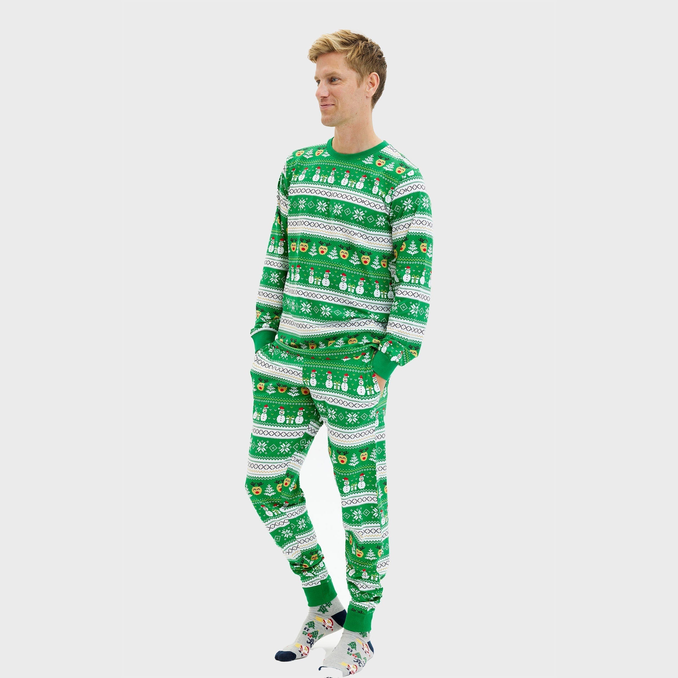 R&B | Ultimative Weihnachts-Pyjama grün Herren