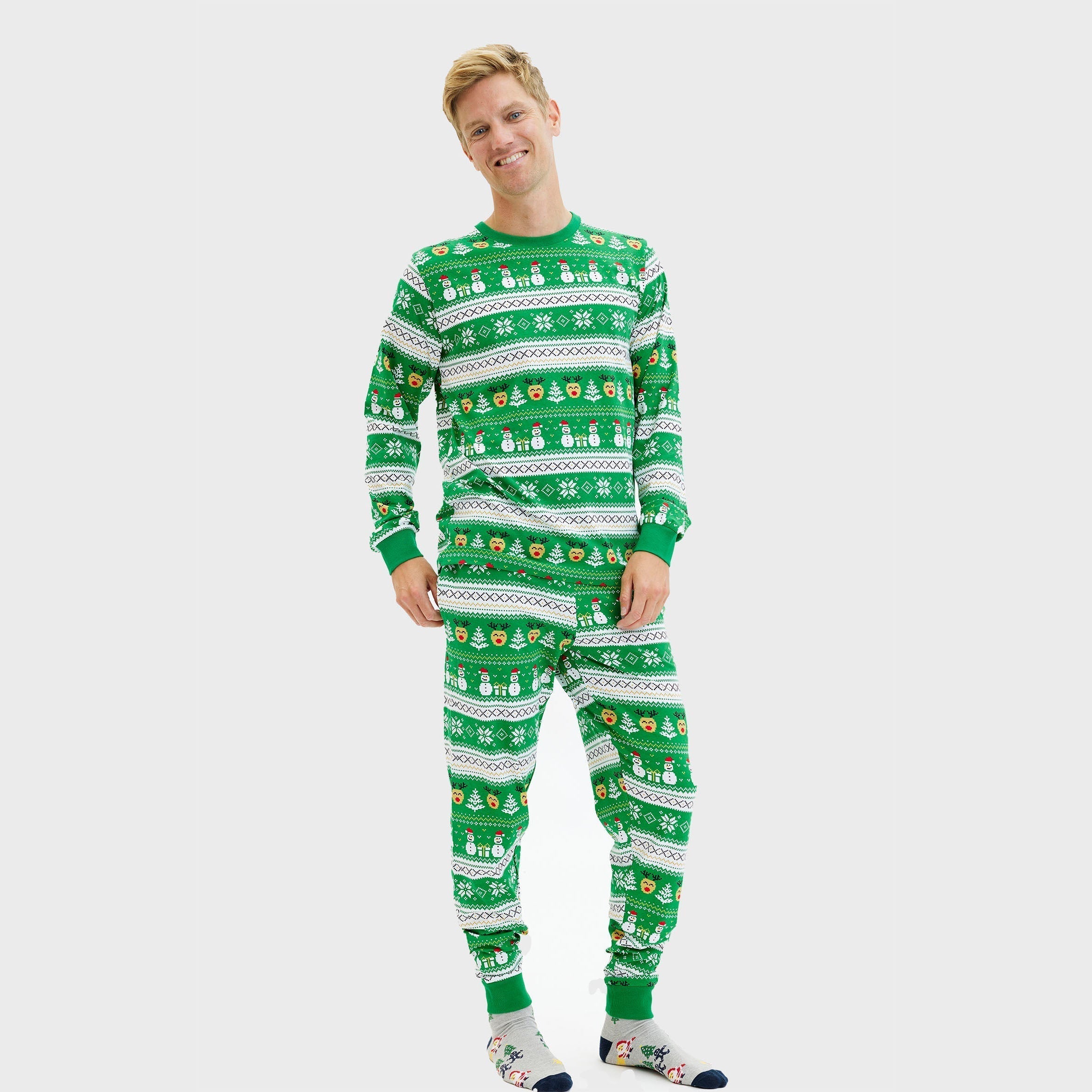 R&B | Ultimative Weihnachts-Pyjama grün Herren