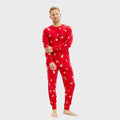 R&B | Elegante rote Weihnachts-Pyjamas Herren