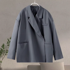 R&B | Übergroßer Schicker Damenblazer mit Langen Ärmeln und Knopfverschluss