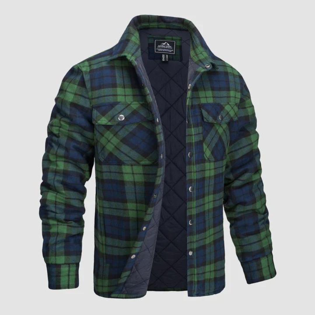 R&B | Herren karierte Flanellhemden mit warmer Fütterung
