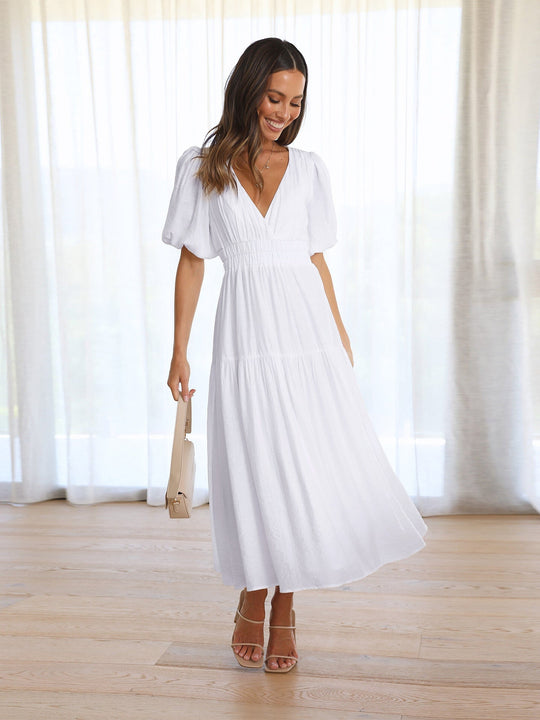 R&B | Kleid Mit Puffärmeln