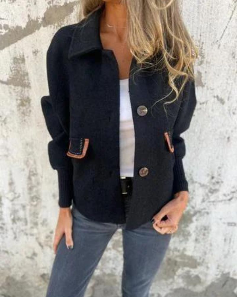 R&B | Lässige Revers Einreiher Jacke