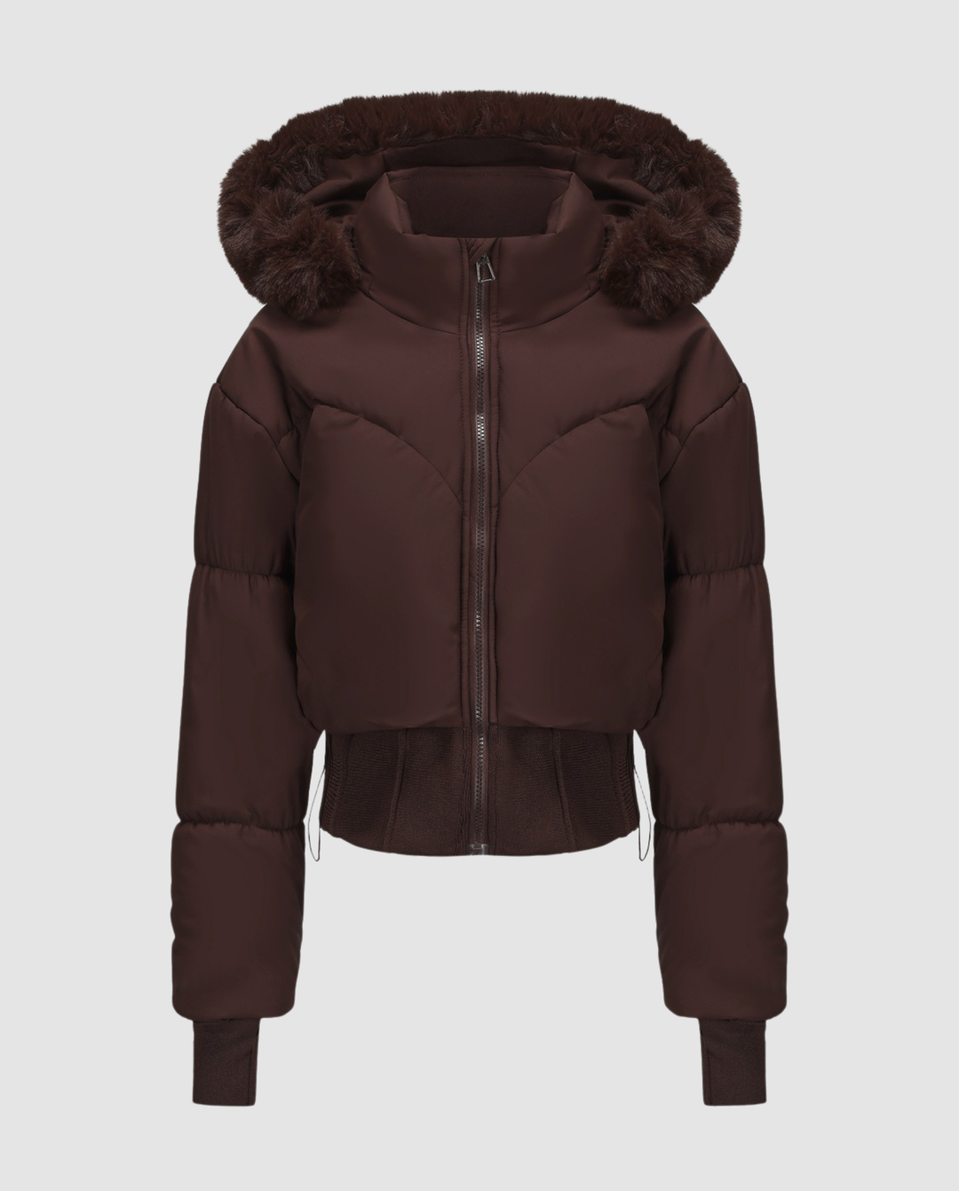 Stylische Warme Cropped Daunenjacke Damen | R&B