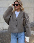 R&B | Luxus Blazerjack mit Faux Fur für Damen